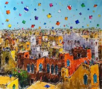 Zahid Saleem, 30 x 36 Inch, Acrylic on Canvas, Cityscape Painting, AC-ZS-189